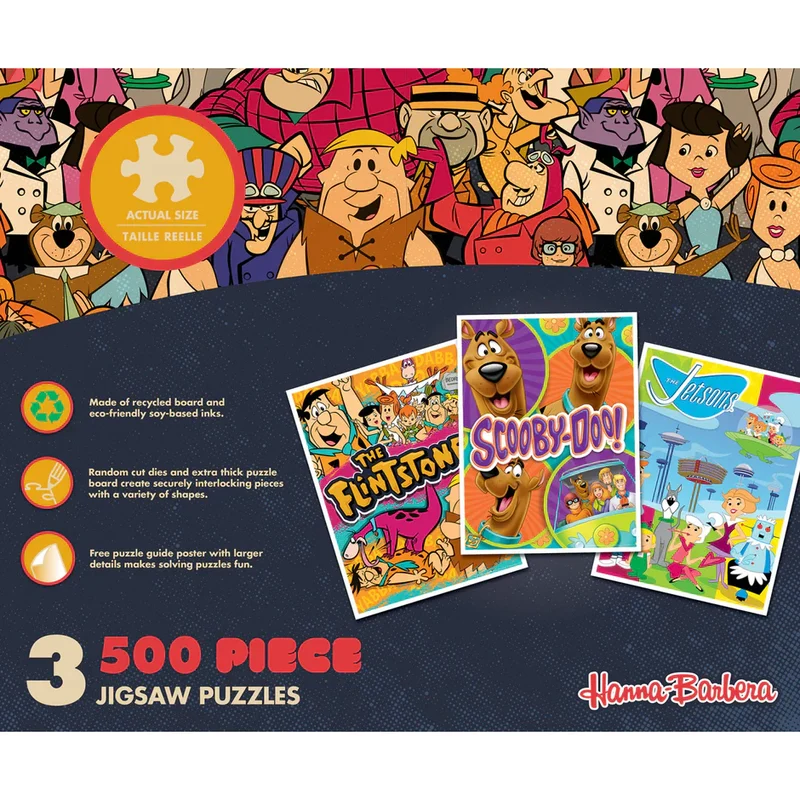 DMG Hanna-Barbera - Flintstones, Scooby-Doo, Jetsons (3x500pcs) (DAMAGED BOX)