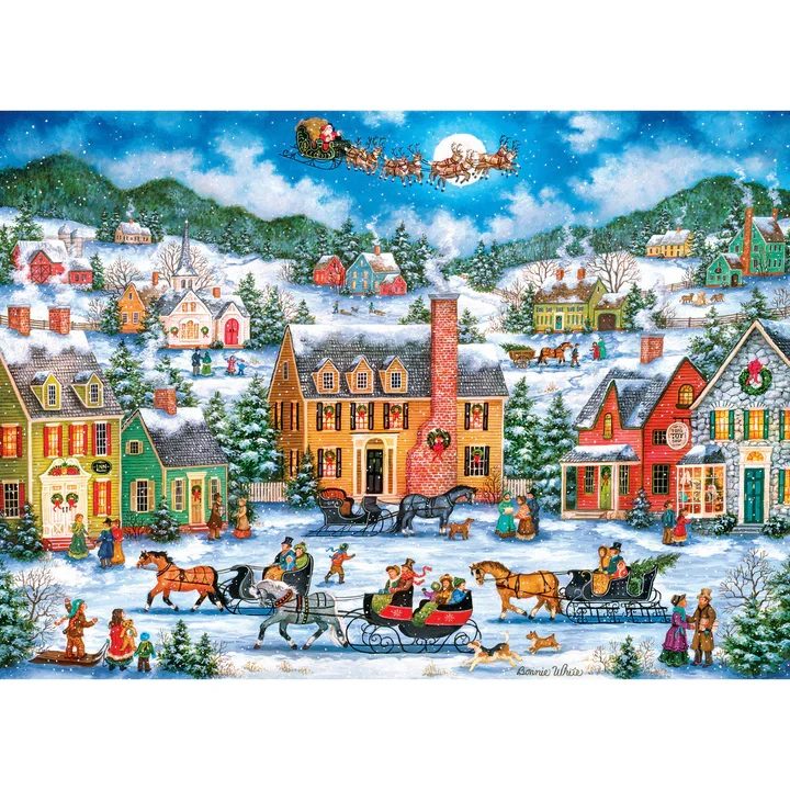 Signature Collection - Christmas Eve Fly-By Santa, Bonnie White (300pcs)