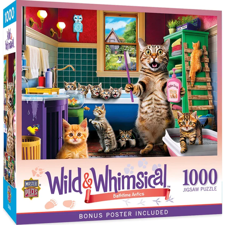 Wild & Whimsical - Bathtime Antics, Karen Burke (1000pcs)