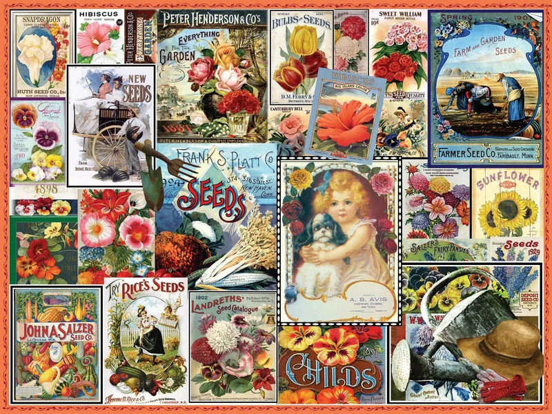 PFG Vintage Flower Seeds, 550pc (Usage/Used - PUZZLES FOR GOOD)