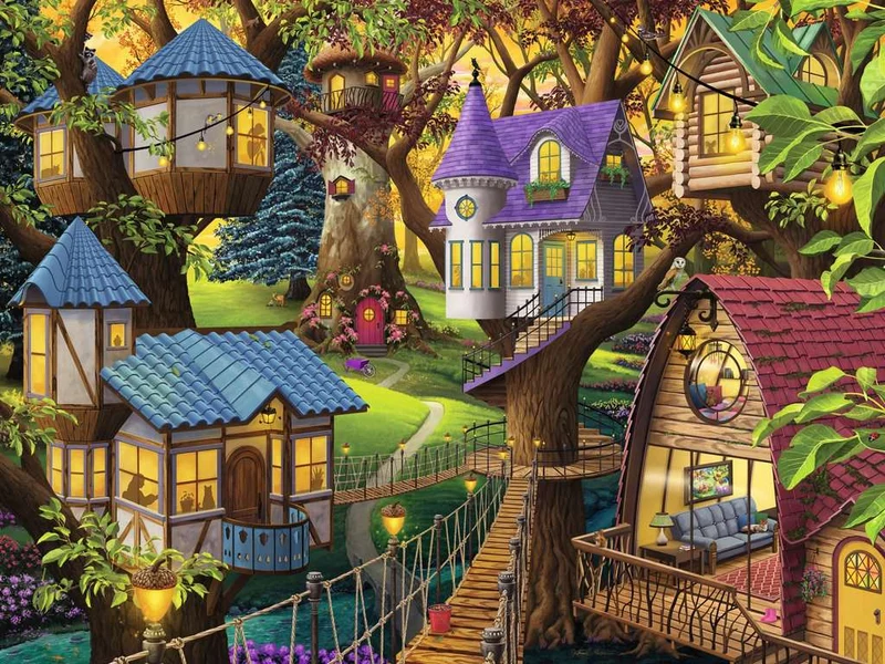 DMG Ravensburger Twilight in the Treetops, Nathanael Mortensen (1500pcs) (DAMAGED BOX)