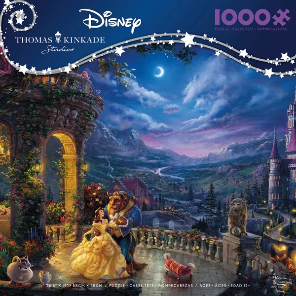 Disney - Beauty & The Beast Dancing in the Moonlight, Thomas Kinkade (1000pcs)