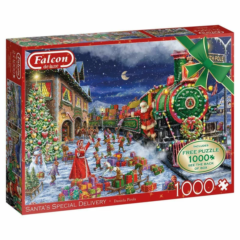 PFG Santa's Special Delivery, Daniela Pirola (2x1000pcs) (Usage/Used - PUZZLES FOR GOOD)
