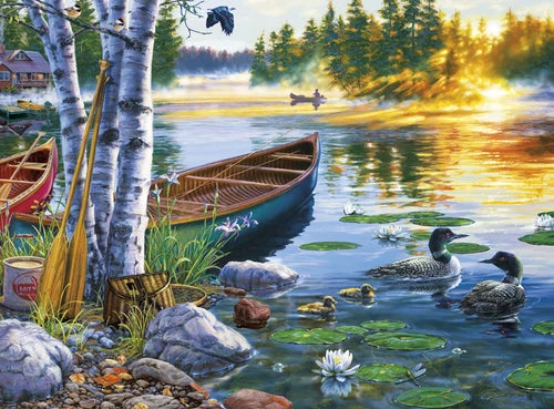 PFG Lakeside Morning, Darrell Bush (Usage/Used - PUZZLES FOR GOOD)