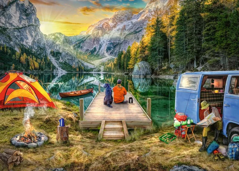 PFG Ravensburger Calm Campsite (1000pcs) (Usage/Used - PUZZLES FOR GOOD)
