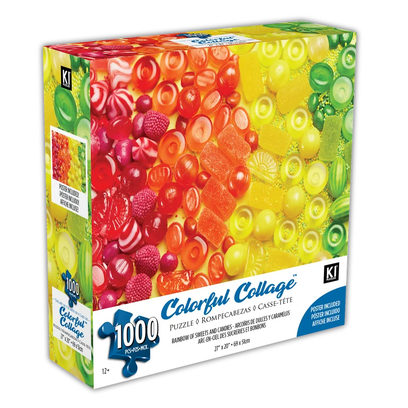 PFG Colorful Collage - Rainbow of Sweets & Candies (1000pcs) (Usage/Used - PUZZLES FOR GOOD)