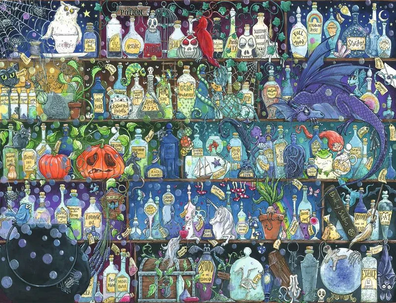 PFG Ravensburger Poisons and Potions (2000pcs) (Usage/Used - PUZZLES FOR GOOD)