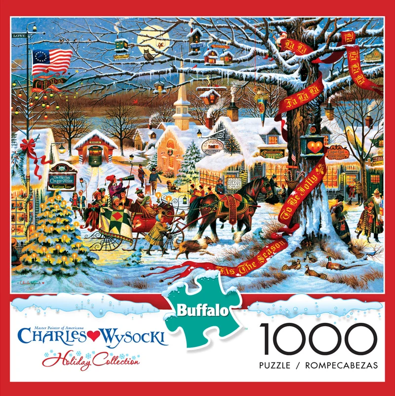PFG - Small Town Christmas, Charles Wysocki (Usage/Used - PUZZLES FOR GOOD)