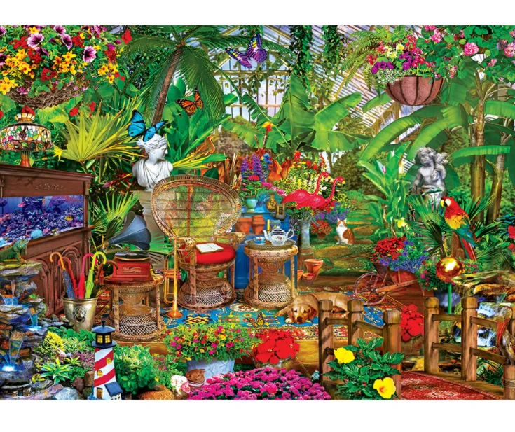PFG Seek & Find - Garden Hideaway (1000pcs) (Usage/Used - PUZZLES FOR GOOD)