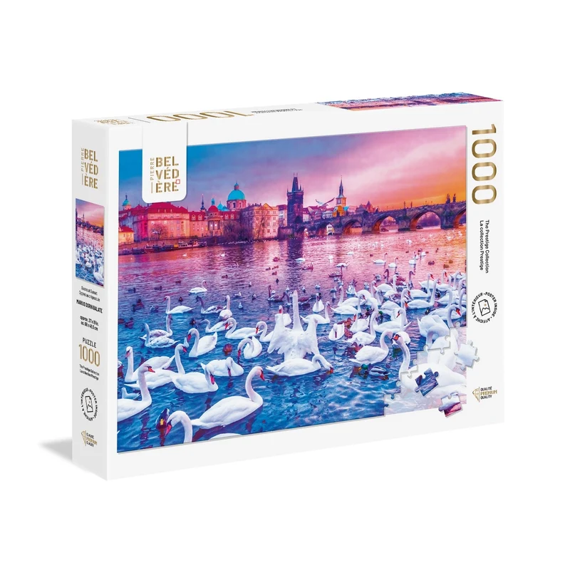 PFG Prestige Collection: Swans at Sunset (1000pcs) (Usage/Used - PUZZLES FOR GOOD)