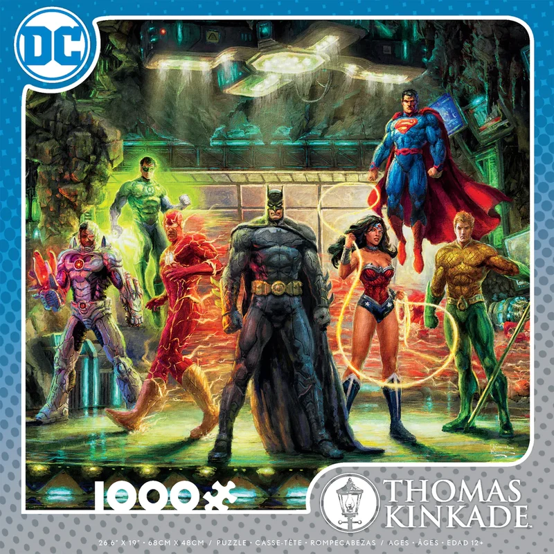 PFG The Justice League, Thomas Kinkade (1000pcs) (Usage/Used - PUZZLES FOR GOOD)
