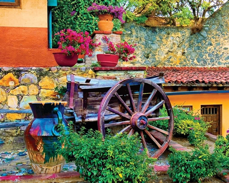 PFG Colorful Courtyard (1000pcs) (Usage/Used - PUZZLES FOR GOOD)