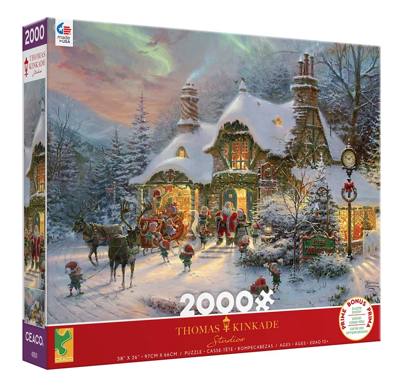 PFG Santa's Night Before Christmas, Thomas Kinkade (2000pcs) (Usage/Used - PUZZLES FOR GOOD)