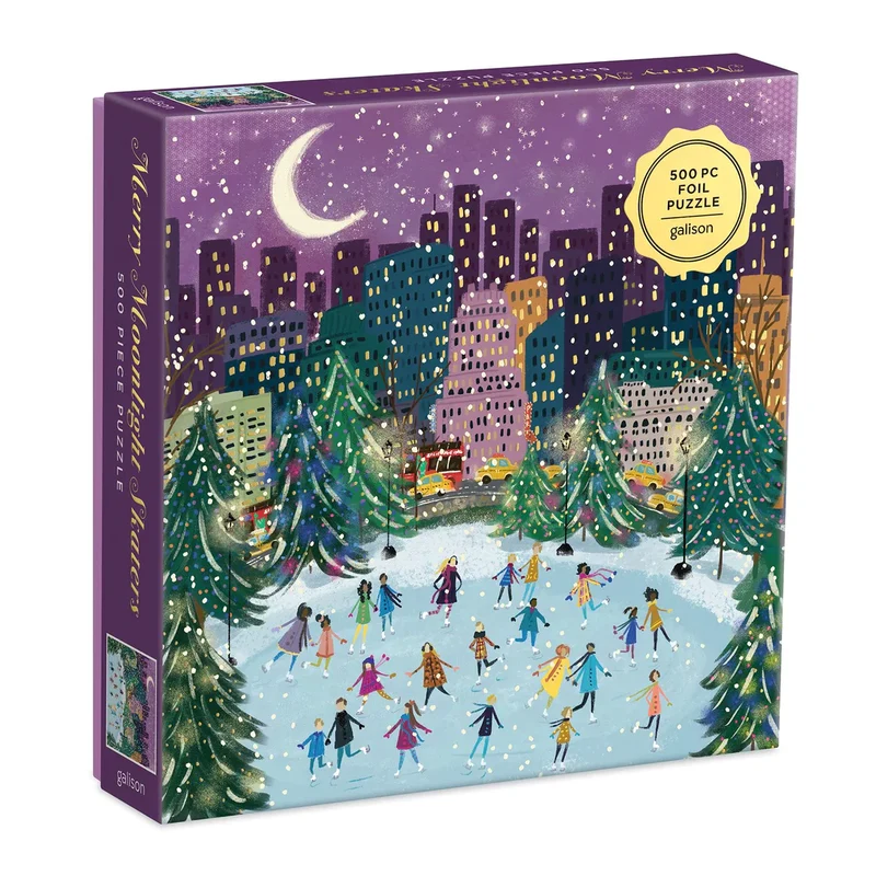 PFG Merry Moonlight Skaters FOIL (500pcs) (Usage/Used - PUZZLES FOR GOOD)