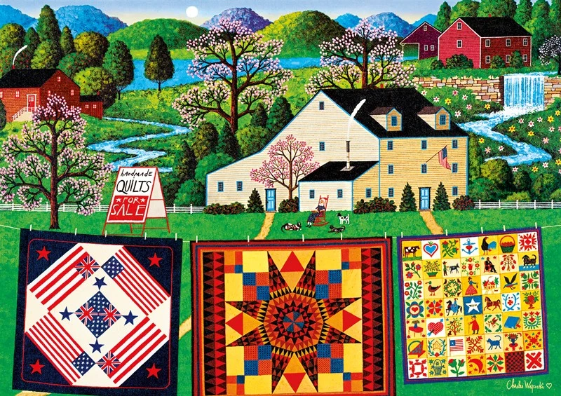 PFG The Quiltmaker Lady, Charles Wysocki (Usage/Used - PUZZLES FOR GOOD)