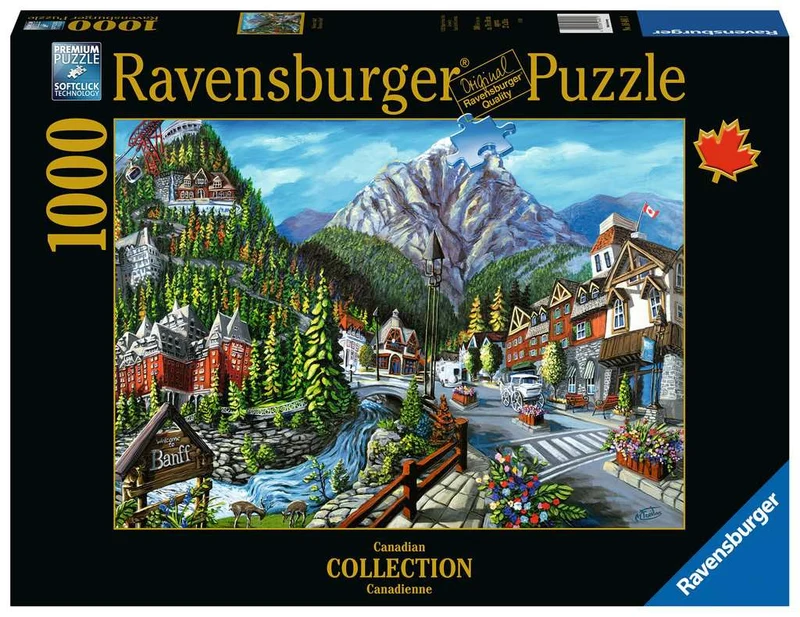 PFG Ravensburger Welcome to Banff - Canadian Collection (1000pcs) (Usage/Used - PUZZLES FOR GOOD)