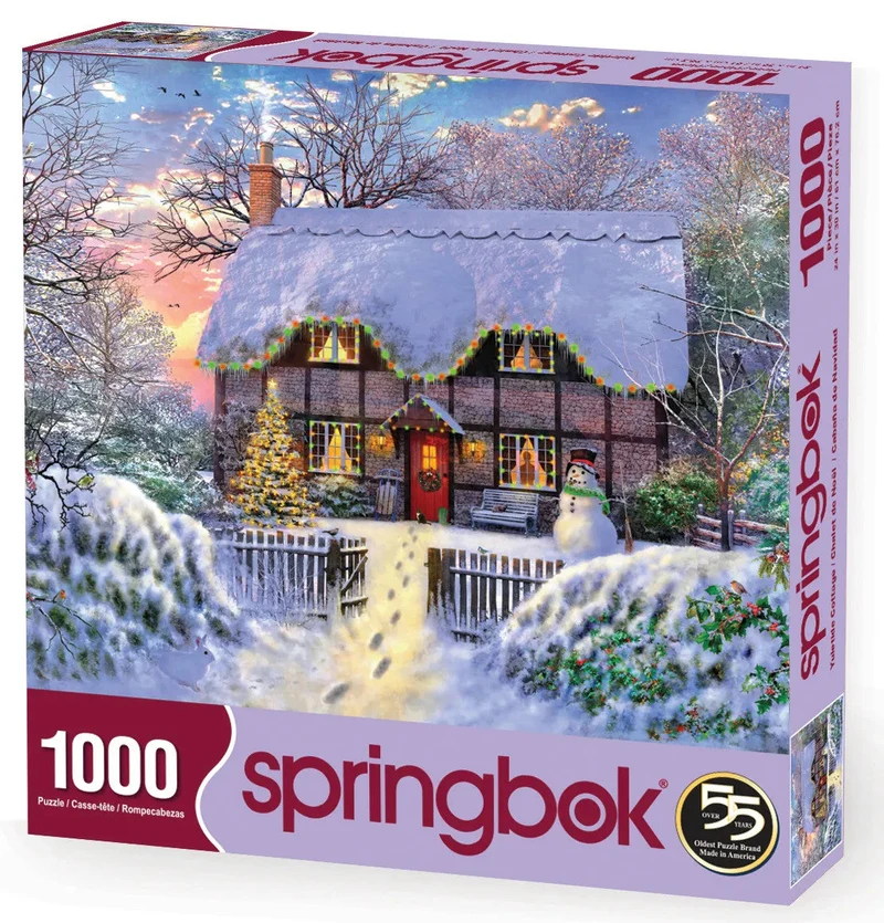 PFG Yuletide Cottage, Dominic Davison (1000pcs) (Usage/Used - PUZZLES FOR GOOD)