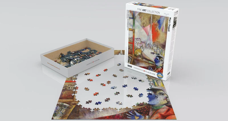PFG Paris Through the Window (Detail), Marc Chagall (Usage/Used - PUZZLES FOR GOOD)