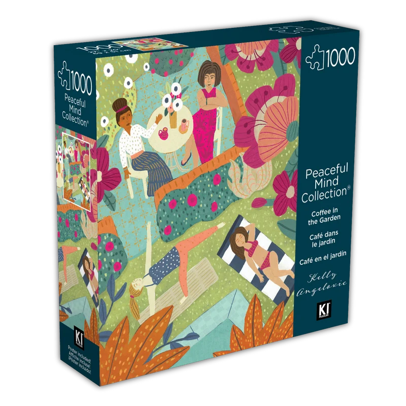 PFG Peaceful Mind - Coffee in the Garden (1000pcs) (Usage/Used - PUZZLES FOR GOOD)