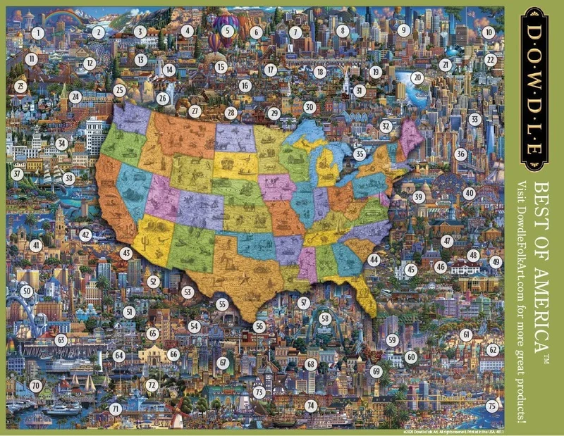 PFG Best of America (500pcs) (Usage/Used - PUZZLES FOR GOOD)