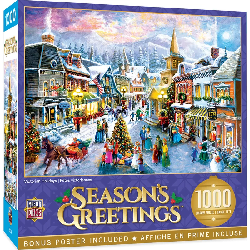 PFG Season's Greetings - Victorian Holidays, Nicky Boehme (1000pcs) (Usage/Used - PUZZLES FOR GOOD)
