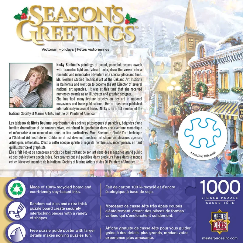 PFG Season's Greetings - Victorian Holidays, Nicky Boehme (1000pcs) (Usage/Used - PUZZLES FOR GOOD)