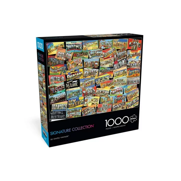 PFG Signature Collection - 50 States Vintage (1000pcs) (Usage/Used - PUZZLES FOR GOOD)