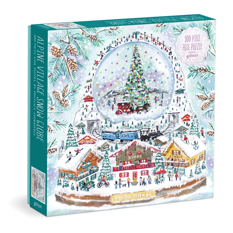 PFG Alpine Village Snowglobe FOIL, Michael Storrings (500pcs) (Usage/Used - PUZZLES FOR GOOD)