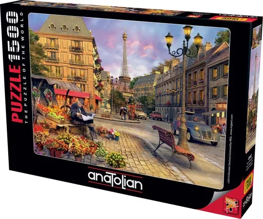 PFG Paris Street Life, Dominic Davison (1500pcs) (Usage/Used - PUZZLES FOR GOOD)