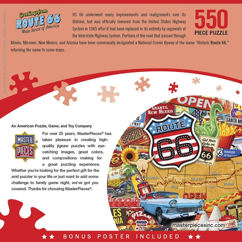 PFG Travel Collage - Route 66 (Usage/Used - PUZZLES FOR GOOD)