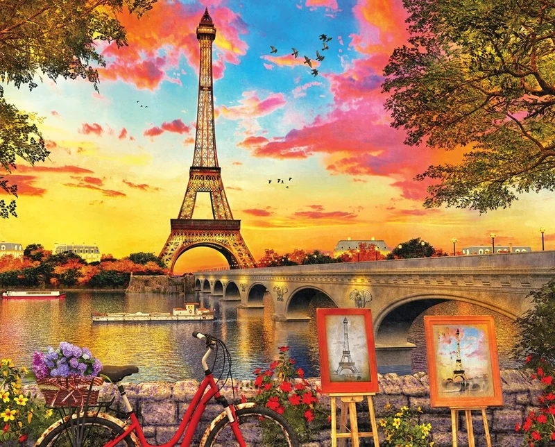 PFG Paris Sunset, Dominic Davison (1000pcs) (Usage/Used - PUZZLES FOR GOOD)