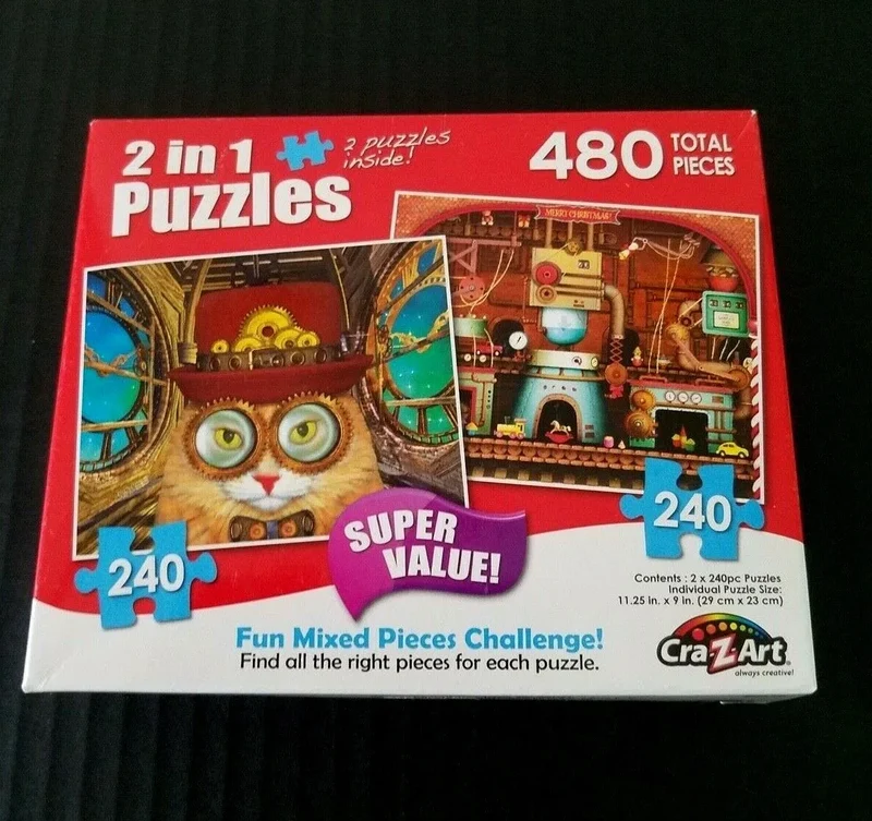 PFG 2-in-1 Steampunk Cat & Mechanical Toy Factory (Usage/Used - PUZZLES FOR GOOD)