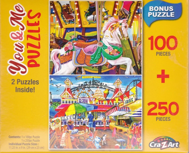 PFG 2-in-1 Colorful Wooden Carousel & Shore Fun (Usage/Used - PUZZLES FOR GOOD)