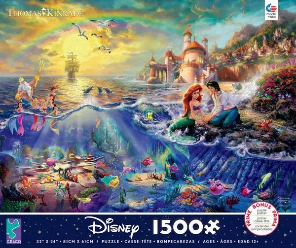 PFG The Little Mermaid - Thomas Kincaid (1500pcs) (Usage/Used - PUZZLES FOR GOOD)