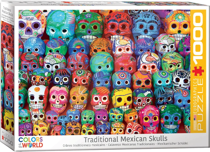 PFG Colors of The World - Traditional Mexican Skulls (Usage/Used - PUZZLES FOR GOOD)