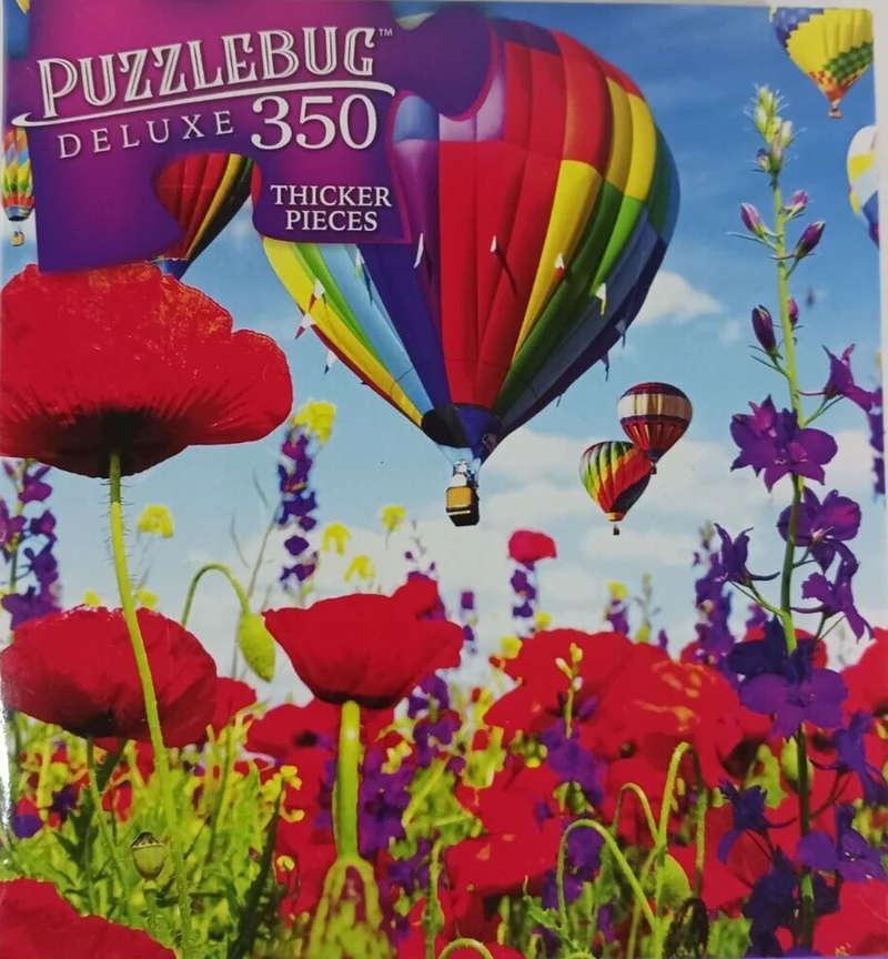 PFG Hot Air Balloons over Poppy Field (Usage/Used - PUZZLES FOR GOOD)