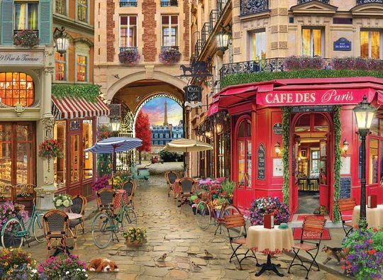 PFG Cafe des Paris, David Maclean (1000pcs) (Usage/Used - PUZZLES FOR GOOD)