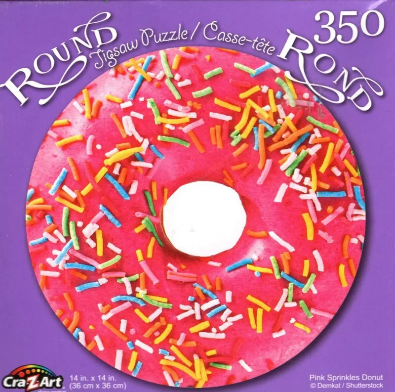 PFG Pink Sprinkles Donut (Round) (Usage/Used - PUZZLES FOR GOOD)