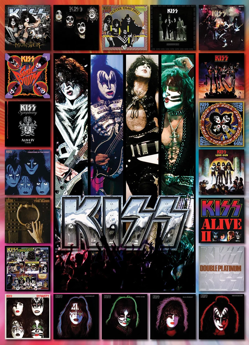 PFG Kiss: The Albums Cover Collage (Usage/Used - PUZZLES FOR GOOD)