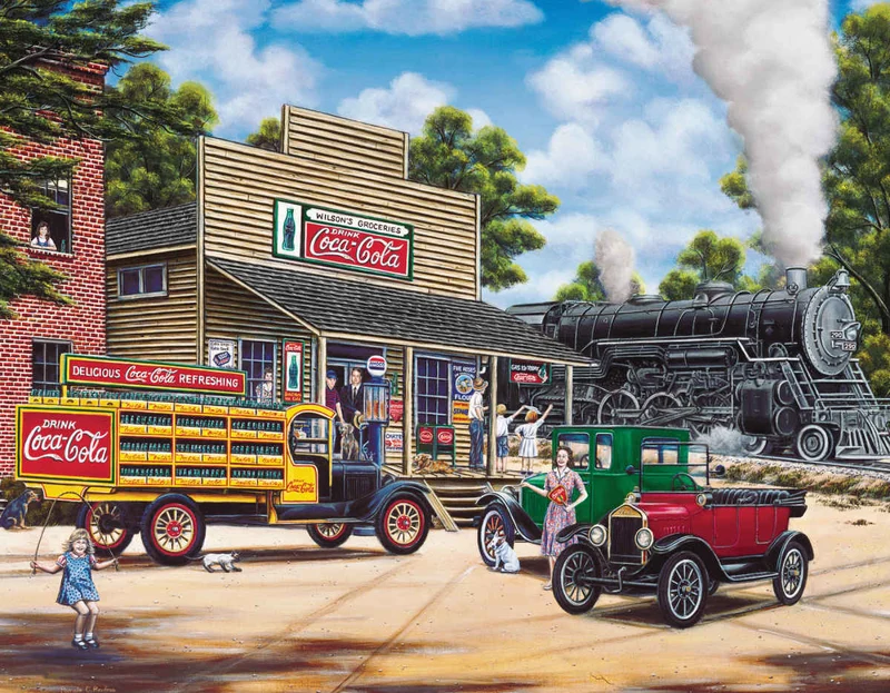 PFG Coca-Cola - All Aboard, Pamela Renfroe (1000pcs) (Usage/Used - PUZZLES FOR GOOD)