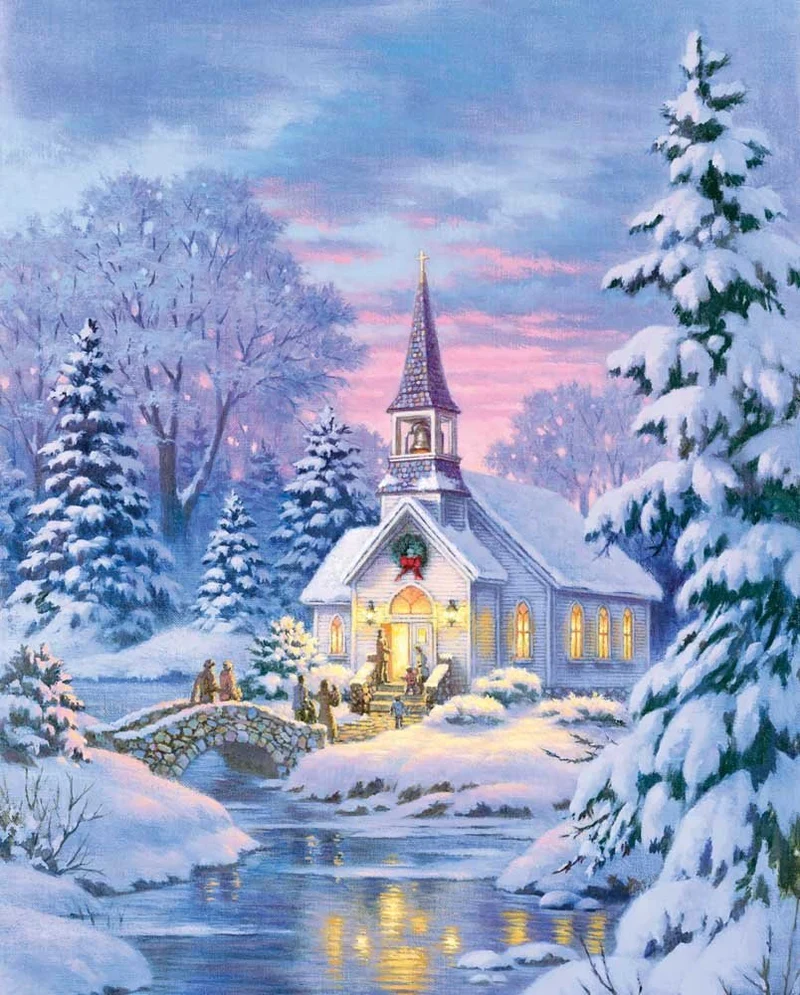 PFG Village Chapel, Corbert Gauthier (1000pcs) (Usage/Used - PUZZLES FOR GOOD)