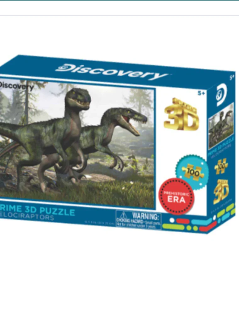 DMG Discovery - Velociraptor (3D Puzzle) (100pcs) (DAMAGED BOX)