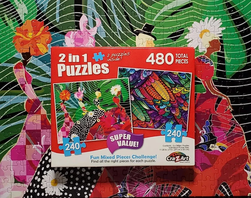 PFG 2-in-1 Fashion Week & Rainbow Feathers (Usage/Used - PUZZLES FOR GOOD)