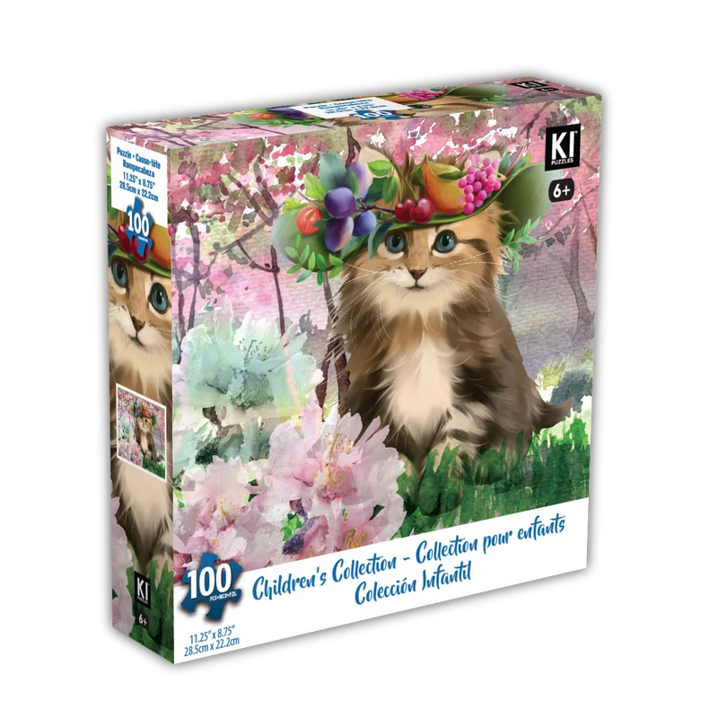Childrens Collection - Fluffy Cat in a Hat (100pcs)