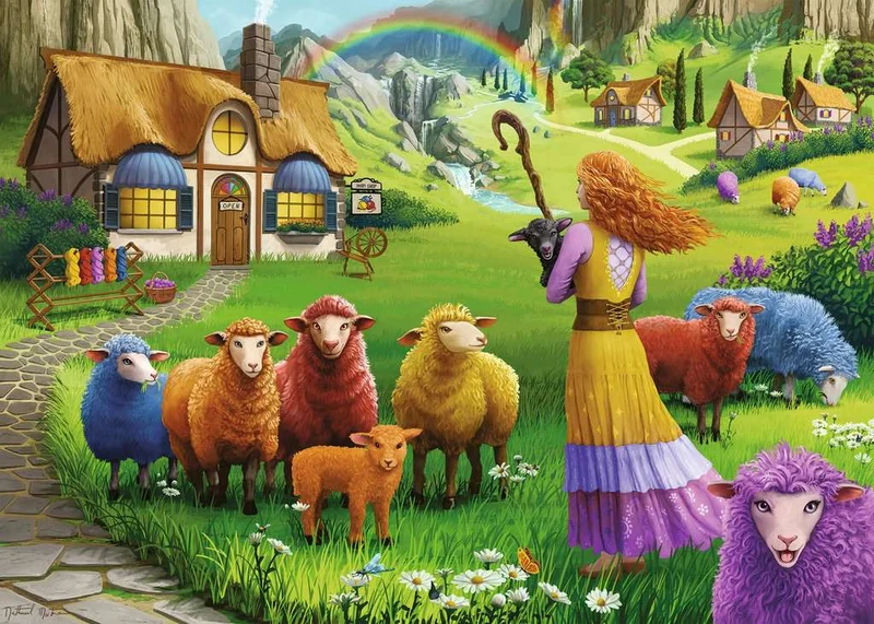 PFG Ravensburger The Happy Sheep Yarn Shop (1000pcs) (Usage/Used - PUZZLES FOR GOOD)