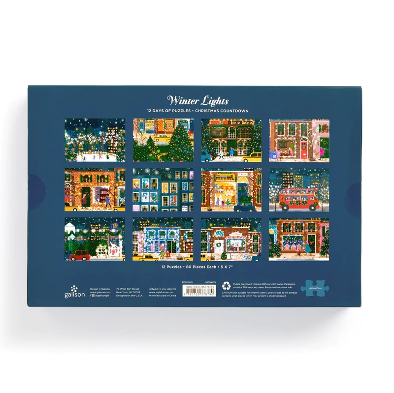 Advent Calendar - Joy Laforme Winter Lights 12 Days of Puzzles Countdown