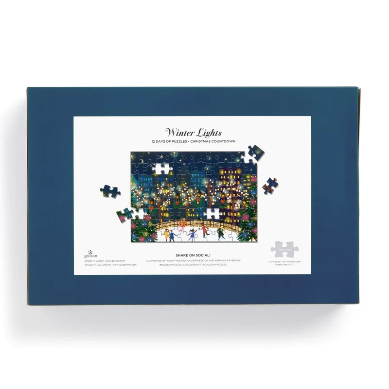 Advent Calendar - Joy Laforme Winter Lights 12 Days of Puzzles Countdown