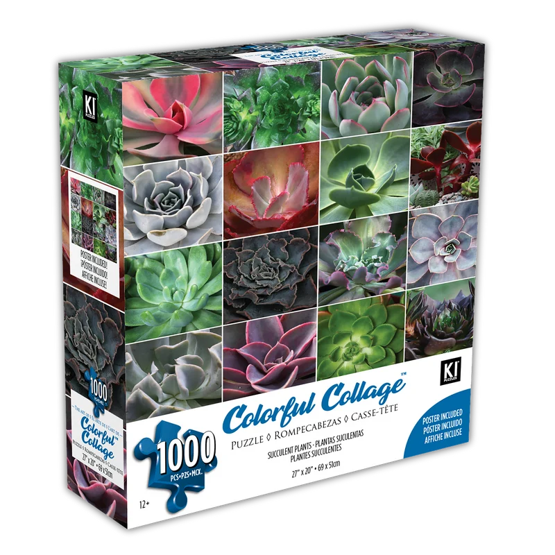 DMG Colorful Collage - Succulent Plants (1000pcs) (DAMAGED BOX)
