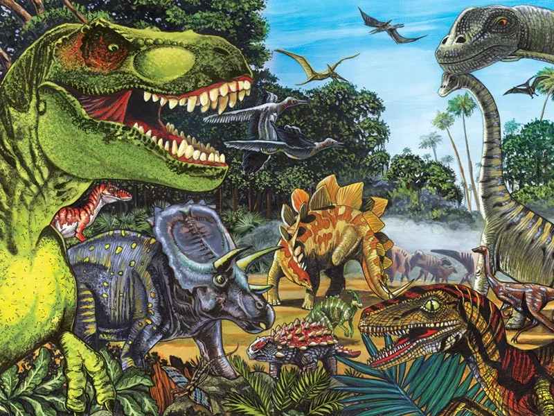 PFG Dinosaur Land (Family Puzzle) (Usage/Used - PUZZLES FOR GOOD)