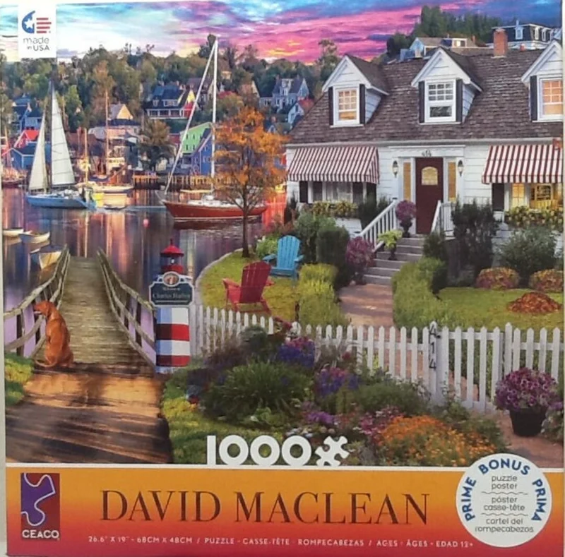 PFG Charles Harbor Sailboats, David Maclean (Usage/Used - PUZZLES FOR GOOD)